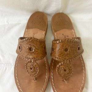 Jack Rogers Brown Woven Sandals